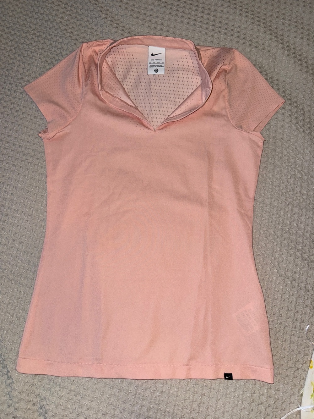Nike Women's Light Peach Short Sleeve Performance Polo